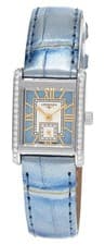 Longines Mini DolceVita Blue Leather Diamonds Quartz Womens Watch L5.200.0.95.2