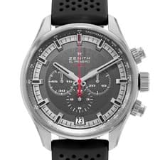 Zenith El Primero Sport 03.2280.400/91.R576 45mm Grey Dial Steel Mens Watch 2020