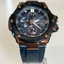 Casio G-Shock GST-B100 Rose Gold Navy Bluetooth Tough Solar Watch