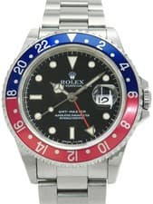 ROLEX Gmt Master Red X Blue Bezel 16700 Black Men's Used Watch #33431
