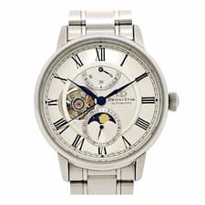 Orient Star Mechanical Moon Phase Automatic Men Watch, Stainless Steel