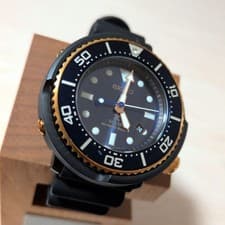 SEIKO Prospex SBDN026 V147-0BA0 Black Dial Solar Men's Watch Used Working #45