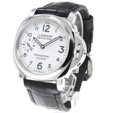 PANERAI LUMINOR MARINA PAM00563 43mm SS White Dial Hand-Wind Small Seconds #C211