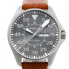 HAMILTON Khaki Aviation Pilot Day Date Auto H64715885/H647150 Automatic #0380