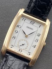 Seiko Small Seconds Vintage Watch Rectangular Tank