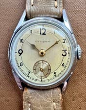 Citizen Shokosha F Type Manual Silver Watch Working 1931 Pre-war Antique