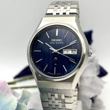 Seiko King Quartz Men’s Watch Blue Dial Used Authentic
