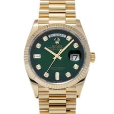 ROLEX Day-Date 36 128238A Green ombre/diamond WATCH 725885