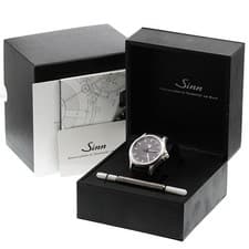 Sinn 556 Date Automatic Men's Watch Box Warranty Card Manual Black Round Dial