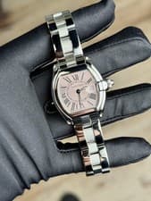 Cartier Roadster Pink Roman Bracelet Preowned Watch Only W62017V3