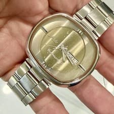 VTG! Mido Commander Men’s 42mm Watch Day & Date Automatic Silver Dial Stainless