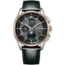 CITIZEN ATTESA Black Titanium Moonphase BY1004-17X Men'sSolar Radio ControlWatch