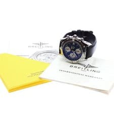 BREITLING CHRONOMAT A13050.1 39mm SS Navy/Silver Automatic Chronograph #C509