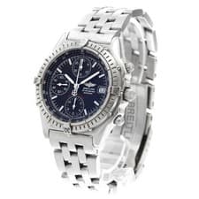 BREITLING CHRONOMAT A13050.1 39mm SS Black Dial Automatic Chronograph Date #C486