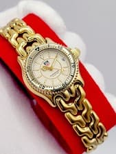 ❤️SWISS [N. MINT] 24mm Tag Heuer Link Women's Watch Cream Dial Date