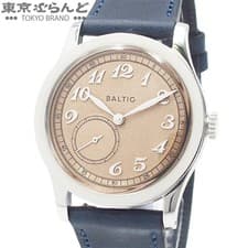 Baltic Micro Rotor MR-01 SS Leather Navy Used 36mm Watch From Japan