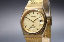 Vintage 1990 [Near MINT] SEIKO MAJESTA 9533-6000 Gold Day/Date Quartz Mens Watch