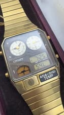 Citizen Ana Digi temp vintage Digital Watch 8988-001971 Watch Working with box
