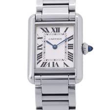 CARTIER Tank mast SM W22mm H29.5mm Stainless Steel Silver Dial WSTA0051