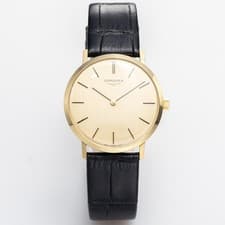 Longines Classic Minimalist Gold-Plated Vintage Men Quartz Watch Mid-Size 34 mm