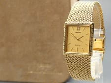Vintage1987 MINT / Box Paper Seiko Dolce 9531-5100 Gold Qz Men's Watch JAPAN