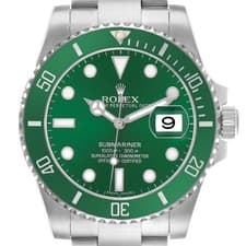 Rolex Submariner Steel Hulk Green Dial Bezel Watch 116610 116610LV Box Card