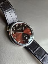 Hermes Arceau Automatic Classic Brown with Boxing + La Maison Book; Excellent!