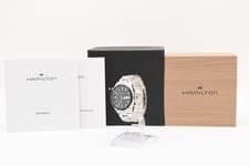 [N MINT /Box] HAMILTON Jazzmaster Seaview H375511 Blue 42mm Qz Men's Watch JAPAN