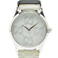 Gucci G-Timeless Watch YA1264058 Stainless Steel White Dial Used