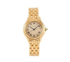 Cartier Panthere Cougar 887906, 26MM, Silver Dial, 18K Yellow Gold Ladies Watch