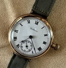 Antique 1902 Waltham Trench Watch Running With Great Dial￼