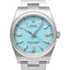 ROLEX Oyster Perpetual 126000 Blue Men's Used Watch #4357