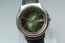 [Near MINT] Vintage SEIKO LORD MATIC 5606-7270 Green Dial Automatic Men's Watch