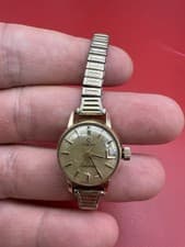 Vintage OMEGA Ladymatic ladies auto watch cal.680 14K Filled For Parts/Repair