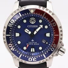 Citizen E168-A14ST0K ProMaster SpiderMan Solar Blue Dial Mens Watch Working Rare