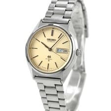 SEIKO Grand SEIKO 56GS Day Date High Beat 1970 Analog Watch Brand Men's Cream St