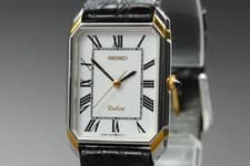 Vintage 1990 *N MINT* Dolce 5S21-5A10 Sweep Second Roman Quartz Mens Watch JAPAN