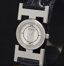 HERMES Paprika PA1.210 Paris 1773048 Ladies Watch Genuine Leather Strap