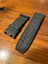 Audemars Piguet Royal Oak Offshore Leather Belt Black Near Mint Used From Japan