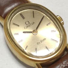 Omega De Ville Hand Winding Watch Tested Gently Used, Genuine Buckle From Japan