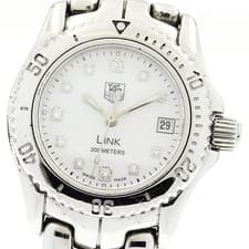 TAG HEUER WT1418 Link Date Quartz Women's Watch From Japan G0419