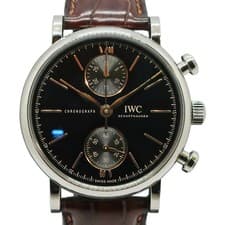 IWC Portofino Chronograph 39 IW391404 Black Men's Used Watch #41014