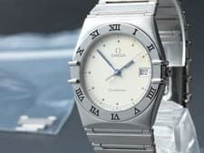 Vintage 1993 Near MINT Omega Constellation Cal.1438 396.1080.1 Blue Quartz Men's