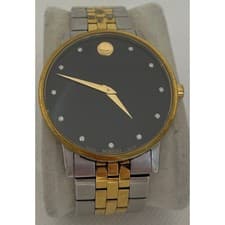 Movado Museum Classic Diamond Men's Two Tone Quartz Watch 0607202