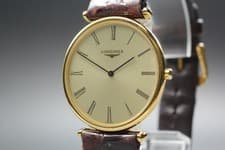 [Near MINT] Longines Grand Classic L4.635.2 33mm Gold Dial Roman Qz Men's Watch