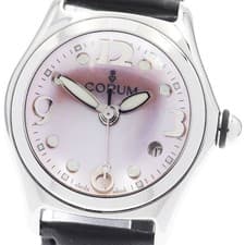 CORUM 39.250.20 Bubble Date Quartz Ladies Watch From Japan G0425