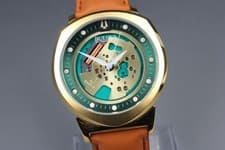 [NEAR MINT] BULOVA Accutron II 97A110 Gold Bezel Quartz Men's Watch From  JAPAN
