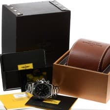 BREITLING AVENGER II A13381 43mm SS Black Dial Automatic Chronograph Date #C292