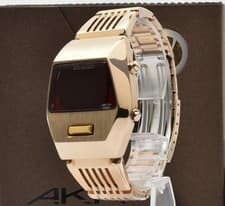 LIMITED [NOS w/ BOX] SEIKO Alba AKA W670-4000 Gold LED Darth Vader Quartz Watch