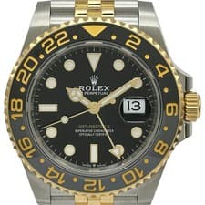 ROLEX GMT-Master2 126713GRNR Black Gold/Stainless Steel Automatic Mens #OK086
